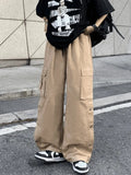Buttoned Pocket Patch Cargo Pants-Outfit