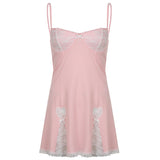 Toloer Collar Lace Slip Dress 2023 New Slit Bow Small Sexy Hot Girl Even-Outfit