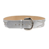 Punk Rivet Stitching Leather Wide Belt 2023 New Summer Waist Decoration With Belt Girl-Outfit