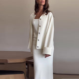 Women's Sweet Windy Knitted Jersey Dress Dress Set In Autumn