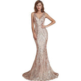 New Annual Evening Dress Sleeveless Sexy V-Neck Dress Party