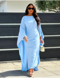New Fashion Temperament Personality Women's Loose Round Neck Solid Color Casual High-Waisted
