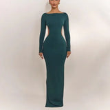 Women's New Breast-Laminated Folded Evening Dress