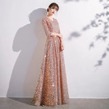 Feather Hanging Neck Open Shoulder Fashion Atmosphere Thin Long Skirt Evening Dress Students Graduation Performance Choral