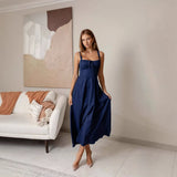 Suspension Dresses 2025 Summer Fashion Sexy Roll-Sleeveless Denimable Dresses For