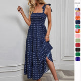 Shooting 2026Wish Spring Sexy Bareback Print Holiday Wind Sling Dress