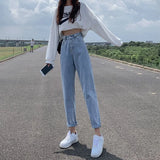 Toloer Jeans, Tall Waist, Loose, Straight Tube Fall 2024 New Dad Radish Pants-Outfit