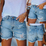 New Summer Shorts Straight Pants Wash Hole With Women's Jeans Direct