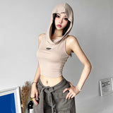 Toloer 2023 Street Personality Girl Hood Niche Trend Design Sense Long Sleeve Top-Outfit