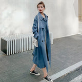 Brand New Fashion Women Trench Coat Beige Long Double-Breasted with Belt Spring Autumn Lady Duster Coat Female Outerwear