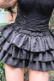 Kawaii Lolita Skirt Shorts Women Ruffle Patchwork Layered High Waist Cute Balletcore Mini Skirt Tutu Petticoat