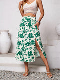 Toloer Independently Designed And Shot The New Women's Summer Casual Floral Print Skirt-Outfit