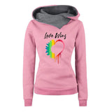 Winter Print Hoodies Women 2021 Fashion Pocket Long Sleeve Fleece Warm Pullovers Tops Female Plus Size Casual
