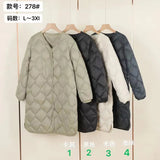 Autumn And Winter New Style Long Down Jacket Female Leisure Senior White Duck Velvet Light And Warm Japan And South Korea Simple Coat-Outfit