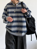 Toloer Do Old Long Sleeve Sea Soul Shirt Men And Women Spring And Autumn Lovers Round Collar Bottom Shirt Striped Overalls Hoodie Tide-Outfit