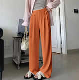 Toloer Wide-Leg Pants Women Spring And Fall 2024 New Casual Pants High-Waist Suit Pants Small Pants Women-Outfit