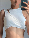 Ribbed Crop Tank Top Set-Outfit
