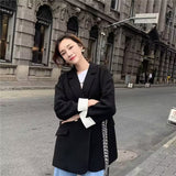 Toloer Jacket Female 2024 Spring And Autumn Net Red New Autumn Dress Korean Version Loose Suit Brown Blazer Jacket Female-Outfit