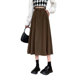Toloer High Waist Skirt Female 2023 Autumn And Winter New Korean Version Show Thin Long Skirt Popular Big Swing A-Word Skirt