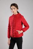 New Seamless High-End Down Jacket Women's Short Thin Autumn And Winter Hooded Outdoor Sports Large Size Coat Tide-Outfit