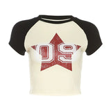 Vintage Star Logo Raglan Short Sleeve Tee-Outfit
