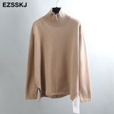 Autumn Winter O-NECK oversize thick Sweater pullovers Women 2021 loose cashmere turtleneck Sweater Pullover female Long
