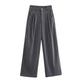 Summer 2023 New Women's Striped Blazer, Vest And Pants Suit W050 9681-Outfit