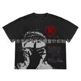 T-Shirt Five-Sleeved Loose Hip-Hop Top Tide Brand