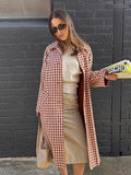 Autumn New Retro Art Single Buckle Collar Collar Long Wind