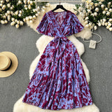 Vintage Orange Tsper Dress 2025 Summer New Strap Design Design Feel Smashed Spun