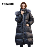 Fashion Raccoon Fur Collar Womens Down Jackets Winter Coat Parka For Girl Women Puffer Female Warm Jacket Plus Size Coats