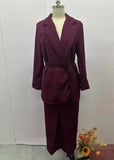 Solid Color Tie In Autumn 2025 With Waist Suit Half-Dress Commuting