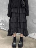 Irregular Tiered Midi Skirt-Outfit