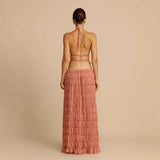 Spring And Summer New Fashion Sexy Bare Back Hanging Neck With Lace Vest Dress