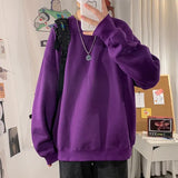 Colors Men's Hoodies Sweatshirts Autumn Casual Fleece Thicken Sweatshirt Winter Fashion Solid Oversized Pullovers