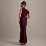 French Elegant Sleeveless Shoulder High-End Feel Long Dress Party Dress Dress Dress
