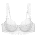 Sexy Lace Underwear Ultra-Thin Transparent Large Bra Small Large Size Bra Anti-Hanging Pure