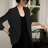 Suit Spring And Autumn New Cushion Shoulder Casual Fashion Temperament Slimming Professional OL Small Suit Coat