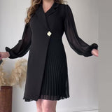 2025 New Collar Solid Color High-End Temperament Fold Design