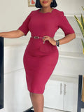 Women's 2025 Summer New Fashion Solid Color OL Tongle Ass African