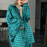 Toloer Spring / Summer 2024 Women's Wear With A Long-Sleeved Shirt Wide Leg Pants Letter Print Suit-Outfit