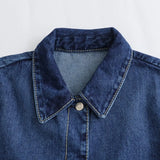Spring 2024 New Women's Street Fashion Casual Denim Trench Coat W025 1017-Outfit