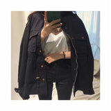Army Green Women Jacket Drawstring Lace Up Slim Waist Coat 2022 Autumn Retro Zipper Stand Neck Medium-Long Outwear