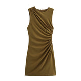 Homemade New Women's Classic Fashion Flawd Decoration Short Dress
