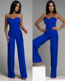 Fashion Tube Top Long Jumpsuit Women Elegant Temperament Tube Top Wide-leg Jumpsuit Women 1028-1-Outfit