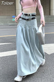 Denim Skirt for Women 2023 Faldas Mujer De Moda High Waist A-line Jupe Vintage Fashion Casual Saia Korean Y2k
