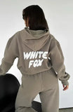 Piece Sets Women Autumn Winter 2023 Hoodies Loose Casual Full Sleeve Sweatshirts Print Letter Elastic Waist Long Pants Sets-Outfit