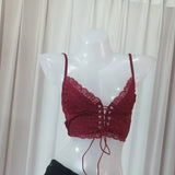 Sex Lingerie New Sexy Hollow Cross-Tied Lingerie Lace Sexy Wrapped Chest Lingerie