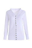 Solid Color V-neck Long Sleeve