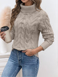 Jasmine Solid Color Jacket Sweater Women Thick Warm Loose Thin Knitted Shirt Long Sleeve